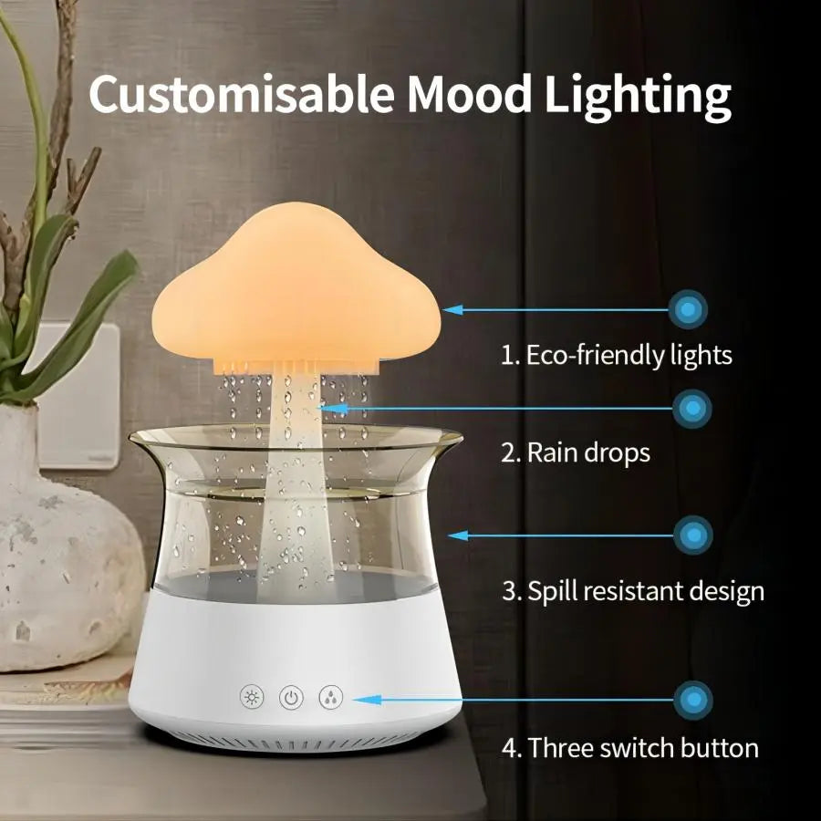 Relaxing Raindrop Humidifier Lamp